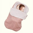 thumbnail image 5 of Saco de dormir forrado para bebés, niños y niñas, primavera, otoño e invierno, saco de dormir de cachemira de punto para bebés, carrito, edredón a prueba de patadas que no daña la piel, 5 of 5