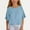 Blue, variant on Juslio Girl Shirts Ruffle Round Neck Solid Kids Clothing Fashion Tops Casual T-Shirts