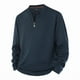 thumbnail image 2 of pstuiky camisas de manga larga para hombre, Blusa/camisa informal y moderna de color liso con cuello redondo y cremallera para hombre. camisetas de hombre xxxxl, 2 of 3