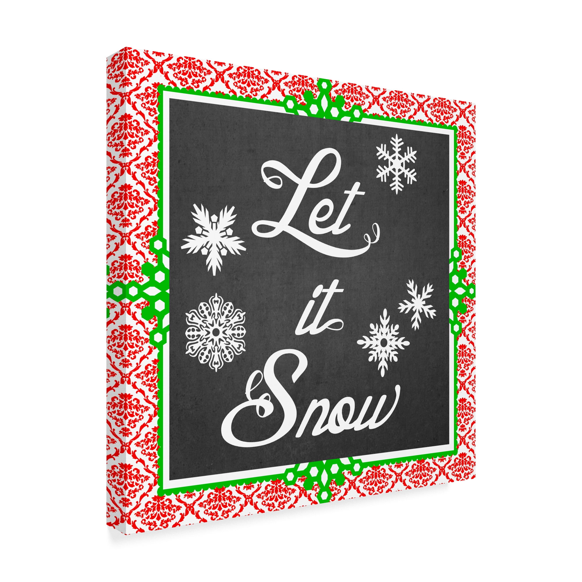 Trademark Fine Art 'Let it Snow Type II' Canvas Art by June Erica Vess