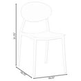 thumbnail image 7 of Modern Plastic Outdoor Dining Chair with Open Oval Back Design, 7 of 7