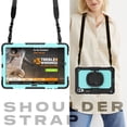 thumbnail image 7 of Case for Samsung Galaxy Tab S10+ Plus 2024/S9 FE+ Plus 12.4 inch, 360 Rotating Stand Handle Pencil Holder Shoulder Strap Heavy Duty Shockproof Cover, Sky Blue PC, 7 of 7