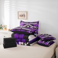 thumbnail image 6 of Homewish Aztec Pattern 7-Piece Bedding Comforter Set,Bohemain Gemetric Rhombus King Bedding Sets,Purple Black White Bed Sheets For Men Women,Super Cozy Room Decor Reversible, 6 of 8