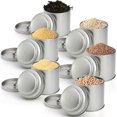thumbnail image 3 of 6pcs Tea Tins Canister With Airtight Double Lids, 8 Oz Round Tin Can Box, Small Kitchen Canisters Containers, 3 of 5