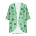 thumbnail image 5 of Cárdigan de mujer Cárdigan de moda Día de San Patricio Estampado Primavera Verano Cárdigan estampado de manga larga Abrigo de mujer, 5 of 5