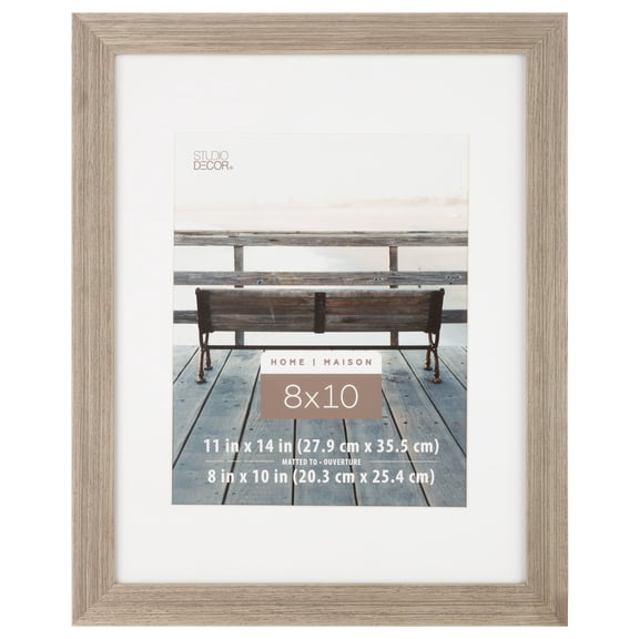 Studio Decor Home 8" x 10" Gray Frame with Mat