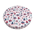 thumbnail image 1 of Balery Happy Columbus Day Fundas de asiento para taburete de bar redondo de tela de terciopelo ajustables que protegen de arañazos y manchas para sillas de 14 a 17 pulgadas.-13 inch, 1 of 7