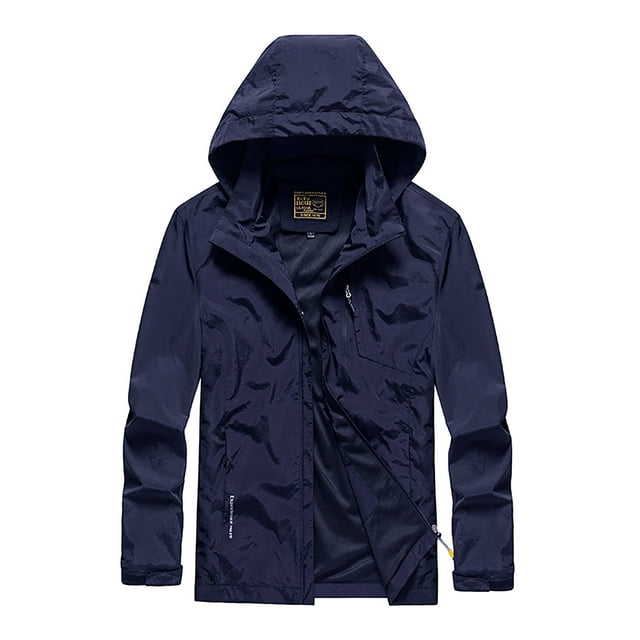 Drppepioner Men'S Four Seasons Jacket Outdoor Mountaineering Solid Color Jacket