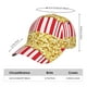 thumbnail image 2 of Fotbe Popcorn Gorro Clásico de Béisbol, Gorra Ajustable con Broche Snapback, Gorro de Exterior de Algodón Suave, 2 of 6