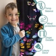 thumbnail image 3 of Blackout Kids Curtains,Black Butterfly Colorful Wings Pattern Childrens Insulated Curtains Set Of 2,Bedroom Essentials,Toddler Room Decor 42"x63", 3 of 5