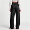 thumbnail image 3 of Baggy Sweatpants for Women Casual Wide Leg Drawstring High Waisted Lounge Athletic Sweat Track Pants with Pockets Black S, 3 of 4