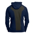 thumbnail image 5 of Yufatyle Men's Hoodie Long Sleeve Hooded Pullover Casual Sweatshirts Quarter Zip Fleece Comfy Tops, Navy M, 5 of 6