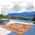 thumbnail image 3 of Orange Boho Outdoor Rug 4x6 Ft - Reversible Patio Rug Outdoor Camping Rugs, Geometric Antique Tribal Retro Ethnic Washable Indoor Outdoor Area Rugs, Non-Slip Outdoor Carpet Runner for Deck/Porch, 3 of 8