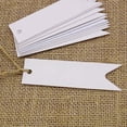 thumbnail image 2 of 100 Pcs Rectangular Shape White Card PaperBonbonniere Wedding Favor Tags Blank Hang Tag with Free Natural Jute Twine, 2 of 5