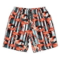 thumbnail image 3 of Uemuo Cool Flamingo Pattern Men's Swim Trunks Hawaiian Beach Bathing Suit Swimsuits Beach Quick-Dry Shorts with Pockets-, 3 of 9