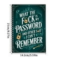 thumbnail image 3 of Password Keeper Spiral Notebook, A Compact Password Organizer Book, Portable Journal for Account Info, Practical Gag Gift for Men Women Teens Families Office Workers(green-b), 3 of 6