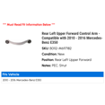 thumbnail image 2 of Rear Left Upper Forward Control Arm - Compatible with 2010 - 2016 Mercedes-Benz E350 2011 2012 2013 2014 2015, 2 of 2