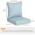 thumbnail image 3 of Outdoor Patio Chair Cushions Deep Seat Replacement Patio Cushions Set Blue, 3 of 10