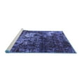 thumbnail image 2 of Ahgly Company Machine Washable Indoor Square Oriental Blue Industrial Area Rugs, 6' Square, 2 of 4