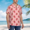 thumbnail image 5 of Goofa Strawberries Hawaiian Shirt for Men, Unisex Summer Beach Casual Short Sleeve Button Down Shirts,Aloha Tropical Floral print shirt-X-Large, 5 of 9