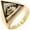 golden, variant on Fashion Titanium Steel Triangle eye ring 7-15 Ring Finger Rings Jewellery-Steel color-13