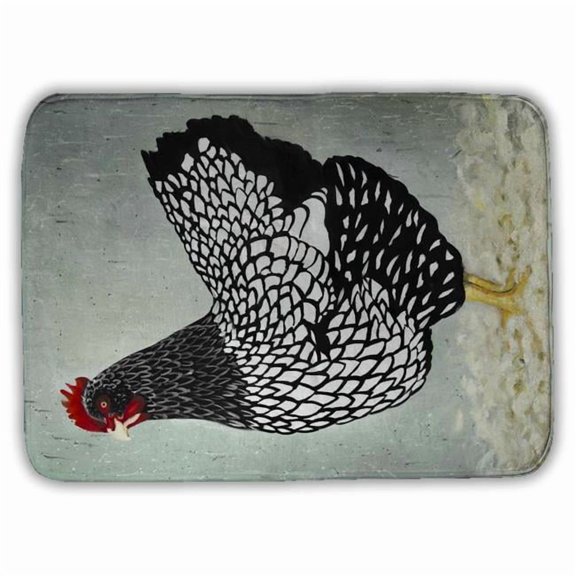 Begin Home Decor 5930-2417-AN520 17 x 24 in. Wyandotte Hen Bath Mat - Farm Animal Kitchen Decor