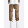 thumbnail image 2 of Men Comfy Workwear Cotton Linen Multi-pocket Casual Loose Baggy Long Cargo Pants, 2 of 3