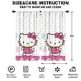 thumbnail image 2 of 2 Panels Print Pattern Nursery Curtains Boys Girls Kids Hello Kawaii Cat Cute Window Drapes for Living Bedroom Playroom Room Decor Rod Pocket 42x84 Inch, 2 of 5