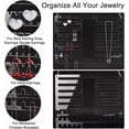 thumbnail image 5 of Customized Acrylic Wall-Mounted Jewelry Organizer Display Stands Rectangle Jewelry Display Hanging Rack for Earrings Necklaces Bracelets Rings Storage Clear 25.5x36x0.3cm Hole: 5mm and 25mm, 5 of 8