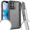 thumbnail image 1 of Kaleidio Case For iPhone 12 Pro Max (6.7") [Kleer Hybrid] 3-Piece Impact [Drop Protection] Shockproof See-Thru Cover [Clear/Smoke], 1 of 2