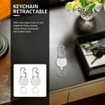 thumbnail image 6 of 2 Pcs Retractable Keychain Key Fob Anti-lost Carabiner Utility Keychain Carabiner Key Holder  Carabiner, 6 of 6
