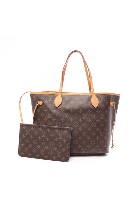 Pre-Owned Louis Vuitton Neverfull MM Tote Bag Handbag, Coated Canvas and Leather, Monogram...