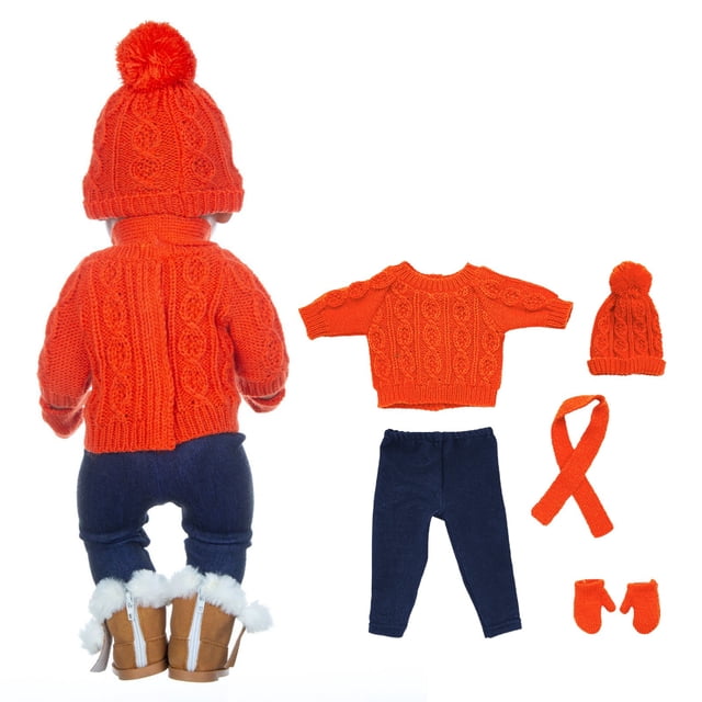 Liquidation & Promo, Tenue de Noël pour Poupée, Robe en Tissu Doux de 18 Pouces, Accessoire de Mode Mignon, Collection de Haute Qualité, Sans Chaussures Incluses, pour les Passionnés de Figurines Miniatures Akmoler Stock Limité