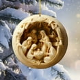 thumbnail image 6 of Nativity Scene Ornaments - 3.15'' Diameter & Gifts Boxed Keepsake Christmas Tree Nativity Scene Hanging Ornaments, The Birth of Jesus Decor, Religious Gifts for Christian & Family, 6 of 6