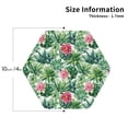 thumbnail image 3 of Pofeuu Succulents 1 Print Leather Coasters Set of 6, Round Cups Mugs Mat Pad for Home Kitchen Heat Resistant Drink Coasters,Hexagon, 3 of 7