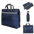 thumbnail image 1 of Bolsa de archivos de tela Oxford impermeable portátil, organizador de documentos para reuniones de negocios con cremallera (azul), 1 of 9