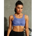 thumbnail image 4 of Wingslove Women's Sports Bra Full Coverage Wireless Bra Plus Size High Impact Non Padded Workout Bra,Purple 36G, 4 of 6