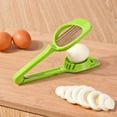 thumbnail image 6 of Stainless Steel Multipurpose Slicer, Green - Egg Mushroom Strawberry Tomato Kiwi Fruit Cutter Divider Separator with Seven Blades Long Handle Cooking Kitchen Home Gadgets Tool Accessories, 6 of 6