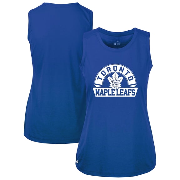 Women's Levelwear  Royal Toronto Maple Leafs Macy Banner Arch Tank Top