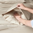 thumbnail image 6 of Tencel Sheet Set  Size,  Eucalyptus Lyocell, Breathable & Cooling , Deep Pocket Up to 15 Inch, Silky Soft, Ideal for  s - 3 count (, Sand), 6 of 6