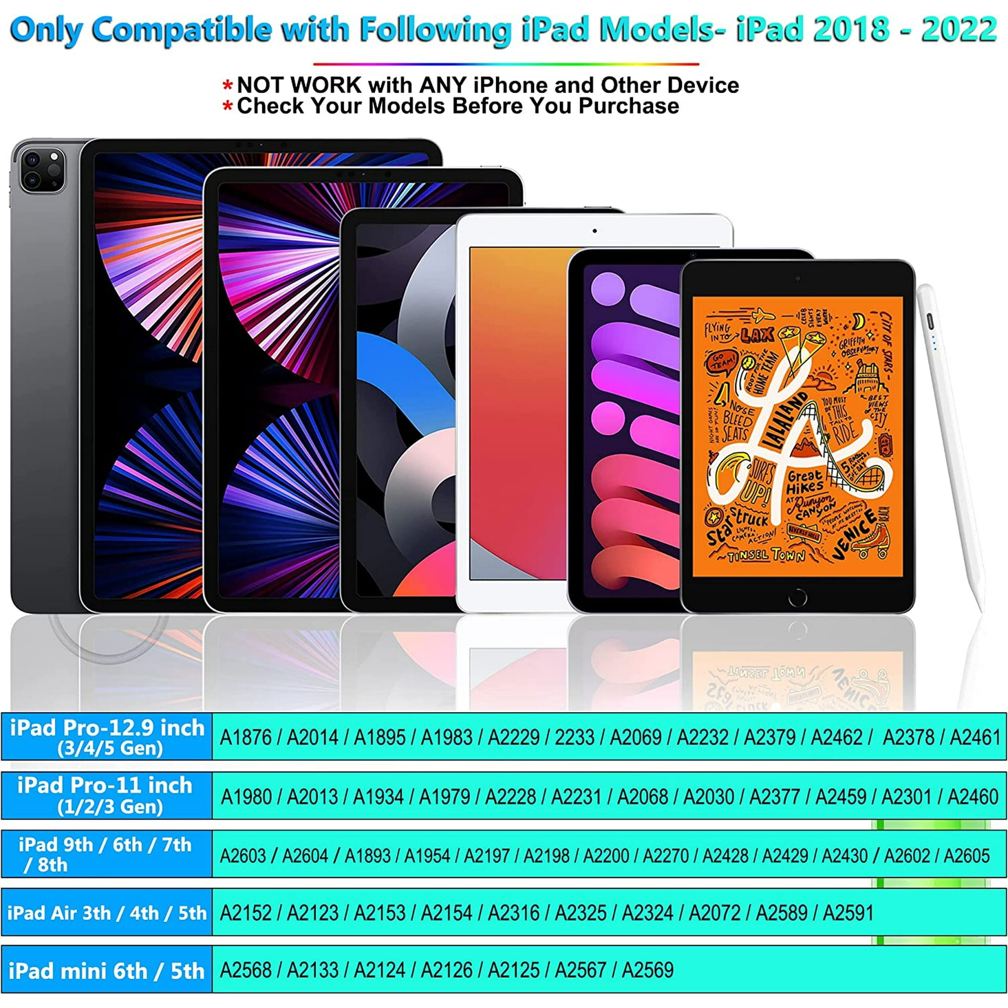 Stylus Pen for iPad, Apple Pencil for iPad 9th Gen, iPad Mini 6th