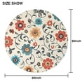 thumbnail image 6 of Pioneer Flower Floral Print Pattern Round Tablecloth 60"x60",Wrinkle Wipeable Table Cloth for Kitchen Dining Room Picnic Patio Party, 6 of 6