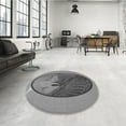 thumbnail image 4 of Ahgly Company Machine Washable Indoor Round Transitional Grey Gray Area Rugs, 8' Round, 4 of 7