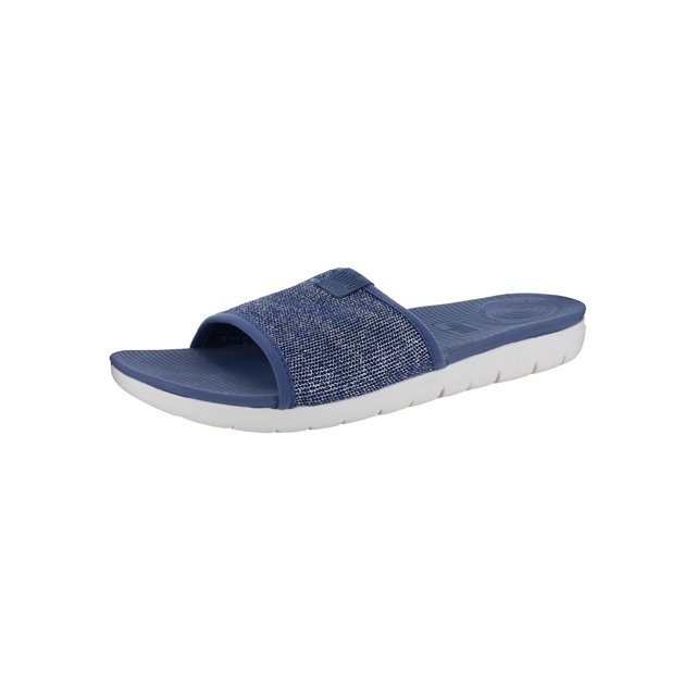 Womens Uberknit Slide Sandal Shoes, Indian Blue Metallic, US 8