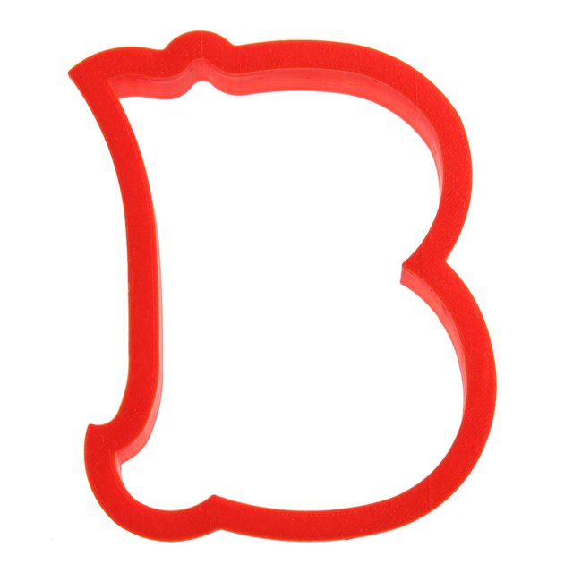 Curly Letter B Cookie Cutter 4 Inch - Hand Made in the USA