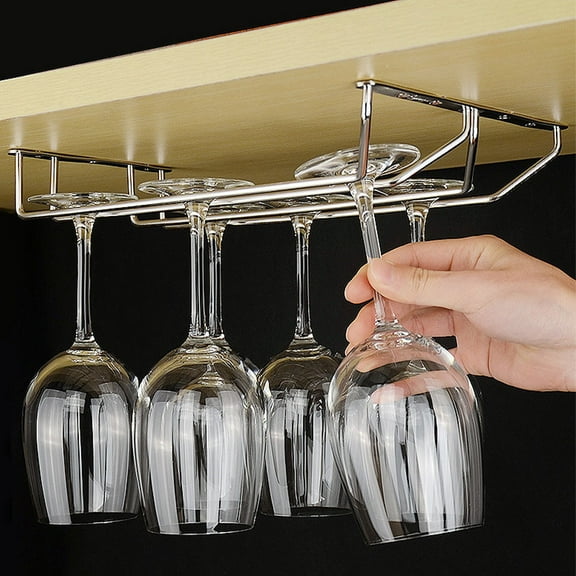 Masteelf Wine Rack Wine Glass Holder Cup Hanger Hanging Cup Rack 34X22CM Silver