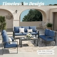 thumbnail image 4 of MRUAKA Aluminum Patio Furniture Set, 7 Pcs Modern Outdoor Sofa Sets, Outdoor Sectional Patio Conversation Set with Coffee Table for Backyard, Poolside,Navy, 4 of 10