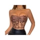 thumbnail image 3 of SAYOO Corsé femenino, blusa en forma de tubo, bordado floral, chaleco de hombro claro, adecuado para reuniones diarias del Club SAYOO  moda, 3 of 5