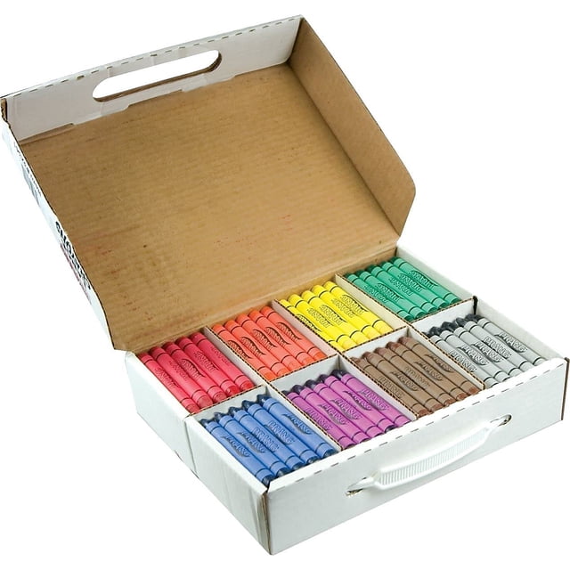 Crayones Prang grandes de cera, caja maestra de 200 unidades