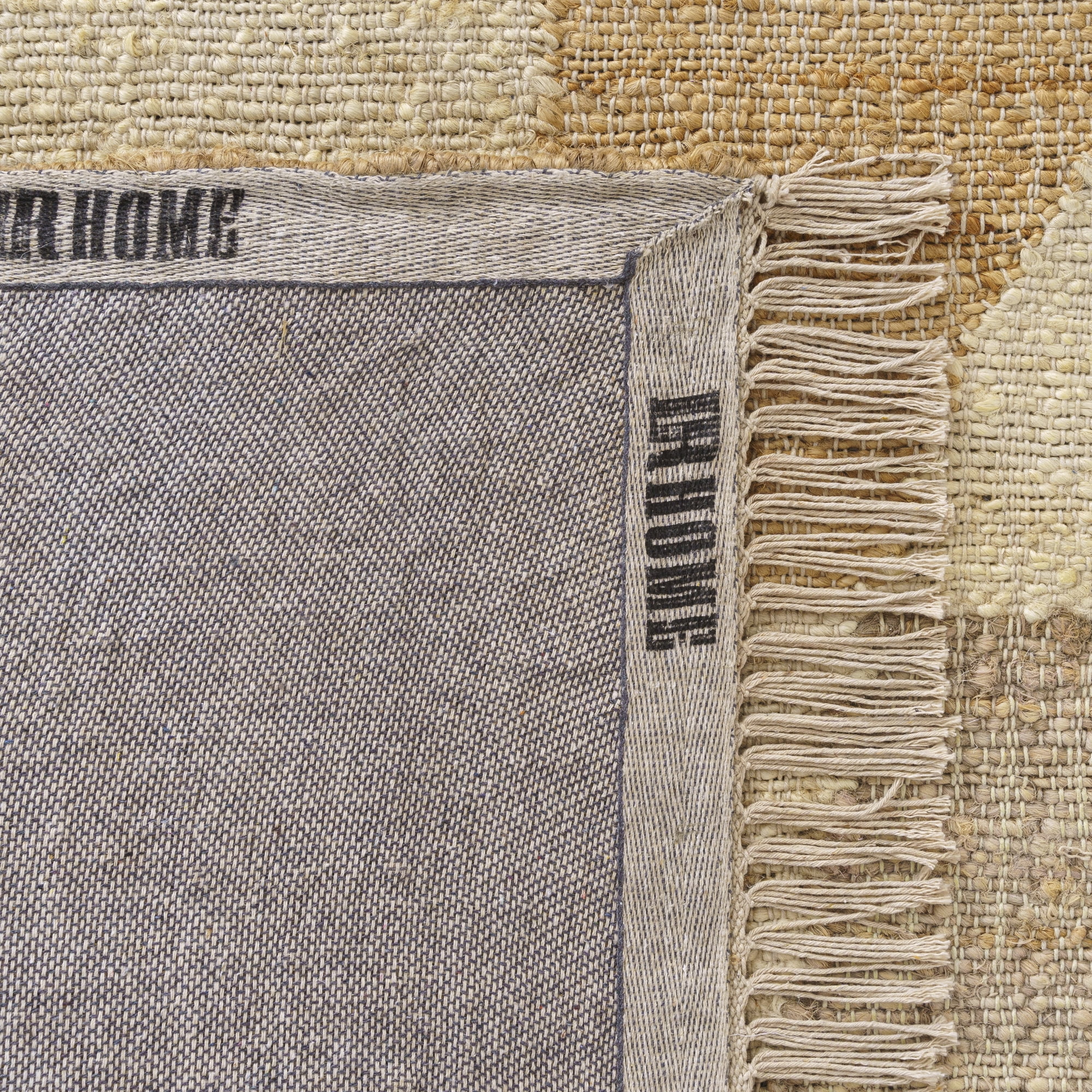 Ox Bay Chelsea Abstract Modern Hand-Woven Jute Indoor Area Rug, Natural/Ivory, 7'9" x 9'9"